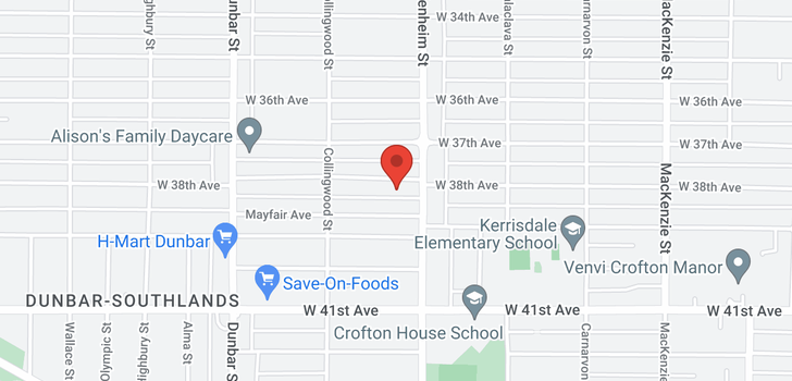 map of 3350 W 38TH AVENUE